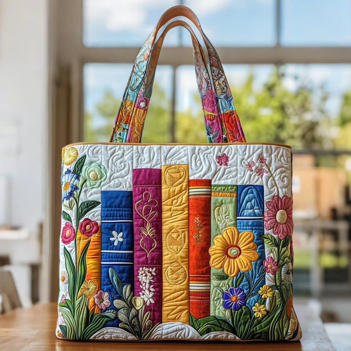 Borsa tote – Biblioteca in fiore