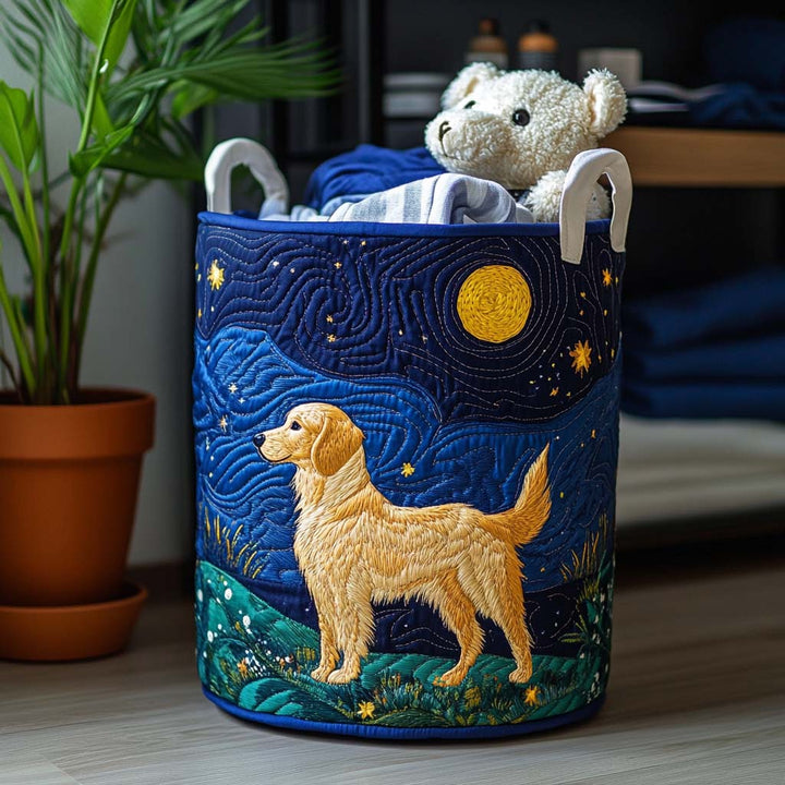 Golden Retriever | Cesto portabiancheria fatto a mano