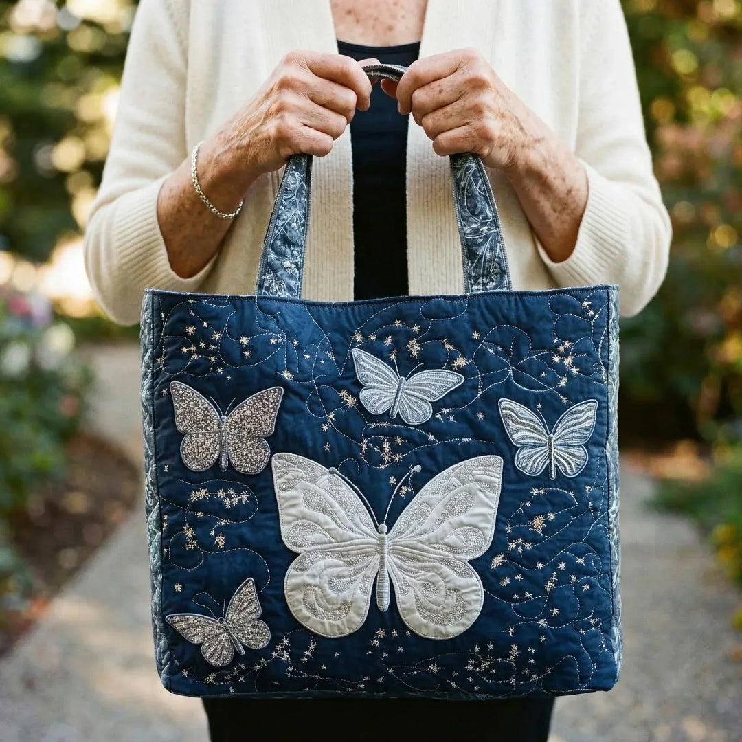 Borsa tote – Farfalla argentata