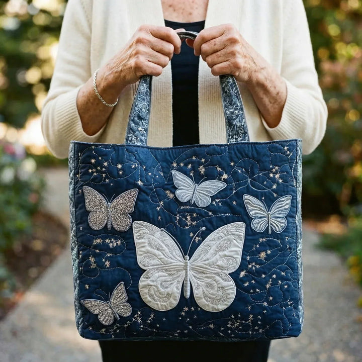 Borsa tote – Farfalla argentata