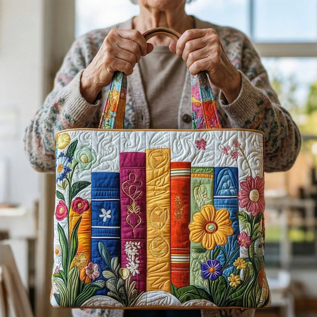 Borsa tote – Biblioteca in fiore